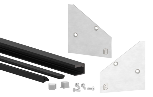 Montage-Set Glas 17-52mm eleganza canopy- fuer L=2005mm-88-11VDE-GU-2000.17