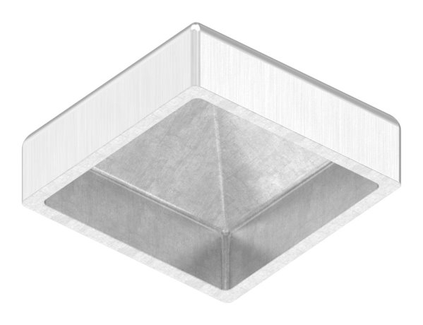 Pfostenkappe Edelstahl fuer Vierkantrohr- 30x30 mm geschliffen V2A-11-2570.4
