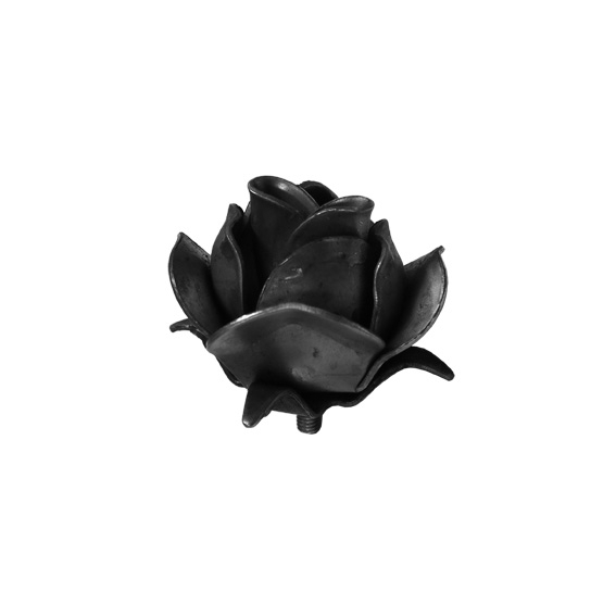 Zierrose aus Stahl roh Ø 60 x 45 mm Materialstaerke 1-5 mm-89-11E2042A60-A.4