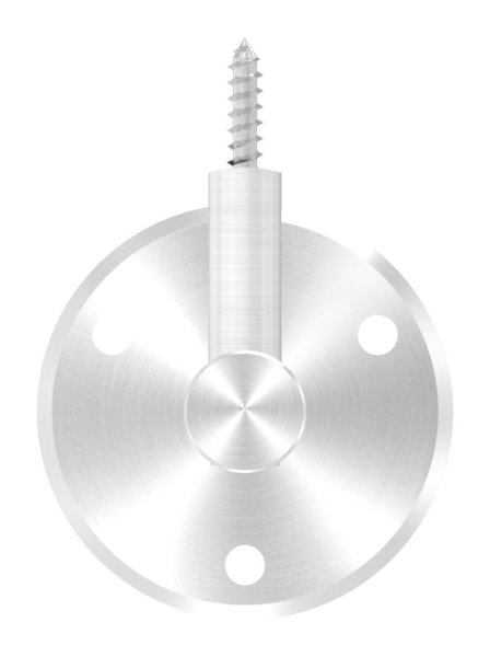 Handlaufhalter V2A Ronde 70x5mm Buegel 20mm Wandabstand 84mm zum Anschrauben Holzschraube-11-2041.4