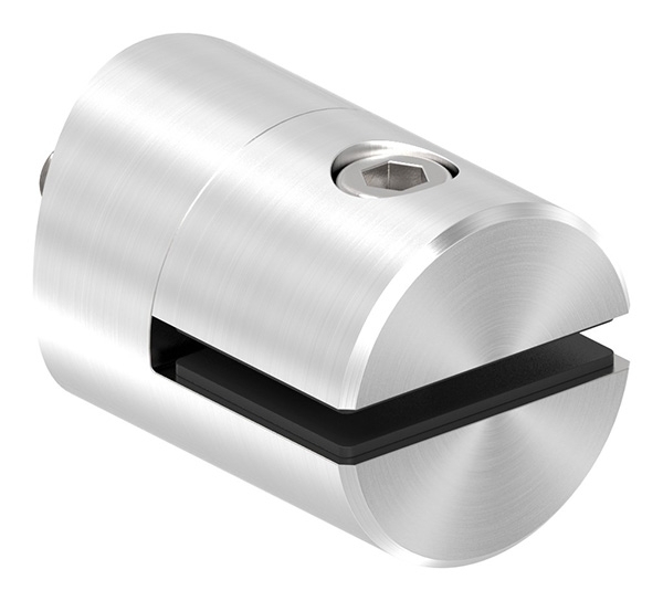 Blechhalter - Plattenhalter Ø 32 mm Edelstahl V2A – Anschluss 60-3 mm inkl- Schrauben - Gummieinlage-12-2114.4