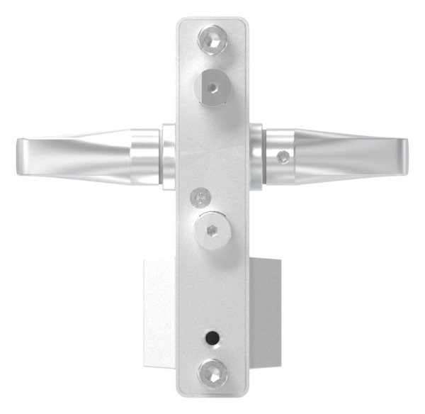 Gittertorschloss GTS 2 mit Doppelzylinder fuer Rohrstaerke 40-60mm- silber-88-1156701-ALU.SI