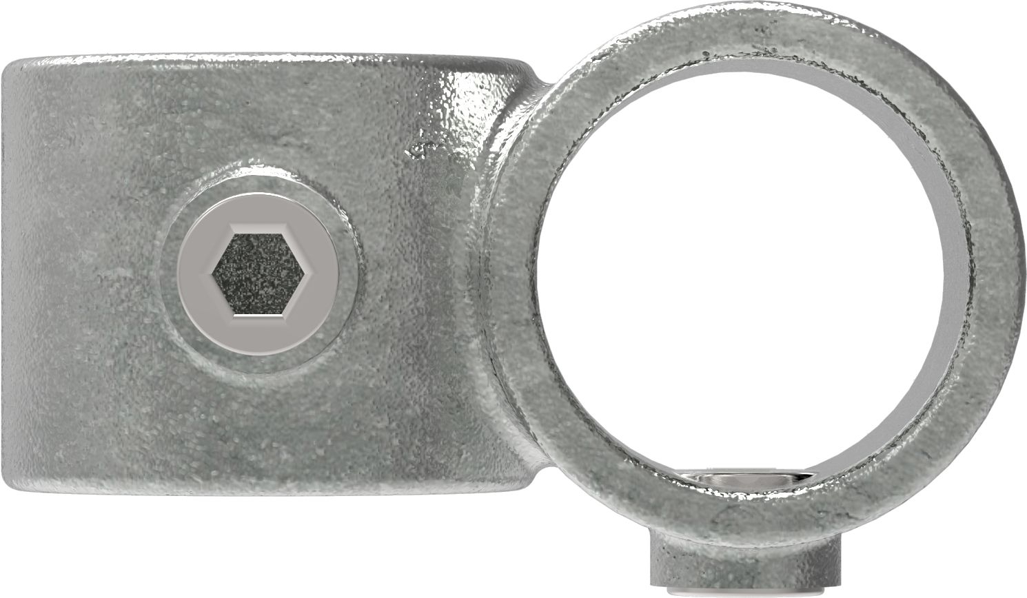 Rohrverbinder - Kreuzstueck vorgesetzt 90° - 161B34 - 33-7 mm - 1- - Feuerverzinkt u. Elektrogalvanisiert-161B34