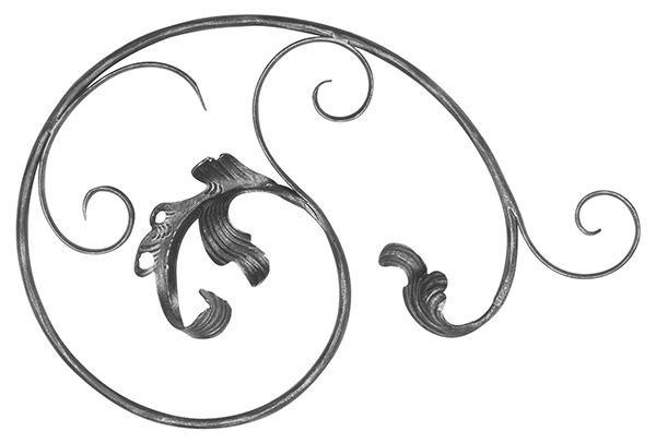 Laendliches Barock - Masse- 490x620 mm - Stahl S235JR- roh-30-1891.8