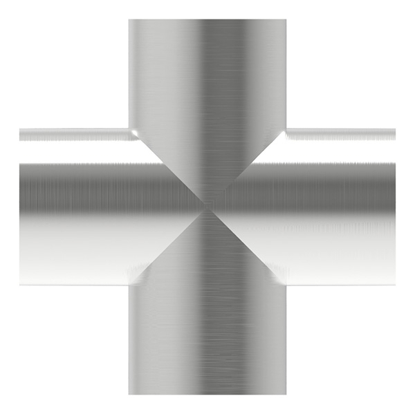 Kreuzstueck zum Schweissen fuer Rundrohr- Ø 48-3 mm V2A-11-3732.4