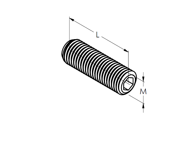 Gewindestift Edelstahl A2 M10x12 Innensechskant DIN 913-89-11ADIN913A2M10X12-A.4