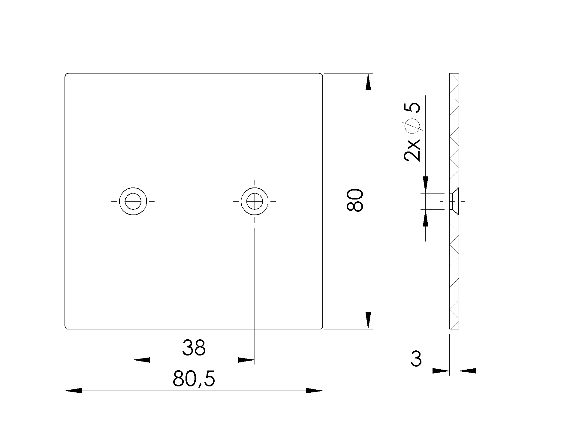 Pfostenkappe Aluminium 80x80 mm Anthrazit RAL 7016 strukturiert-89-11FGCP80X80R7016-A.4