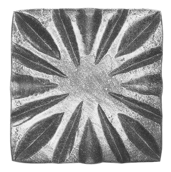 Rosette - Zierteil - 80x80x10 mm  - Stahl -Roh- S235JR-30-2633.8