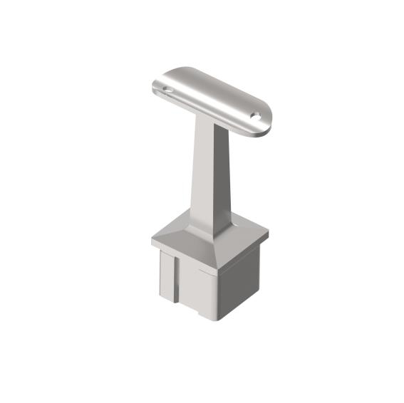 Handlaufhalter Edelstahl V2A fuer Vierkantpfosten 40x40x2 mm – fuer Rundrohr Handlauf Ø 42-4 mm-11-2710-A.4