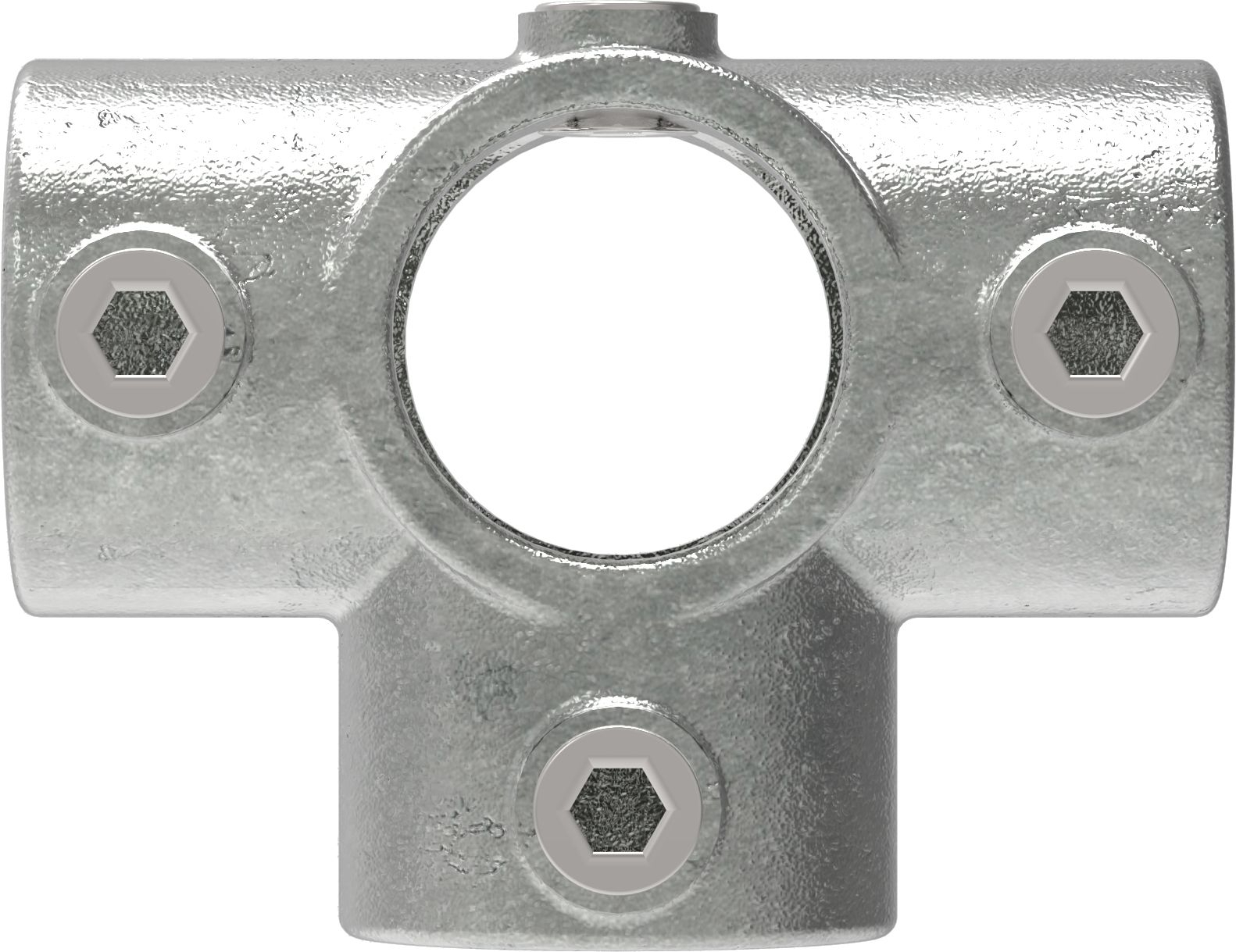 Rohrverbinder - T-Stueck fuer Stuetzrohr - 176D48 - 48-3 mm - 1 1-2- - Feuerverzinkt u. Elektrogalvanisiert-176D48