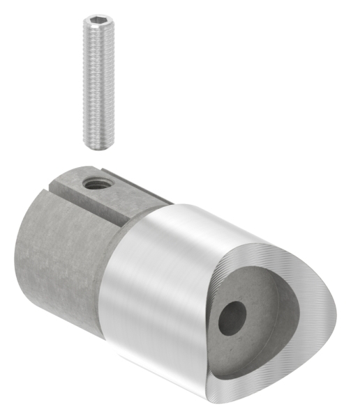 Winkelverbinder V2A Ø 42-4 mm auf Ø 48-3 mm mit Klemmschraube-11-3387.4