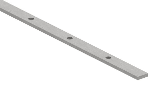 Lochleiste 30x8mm- fuer Stab Ø 12mm- Lochabstand 132mm- Laenge 3m-88-111457.83M
