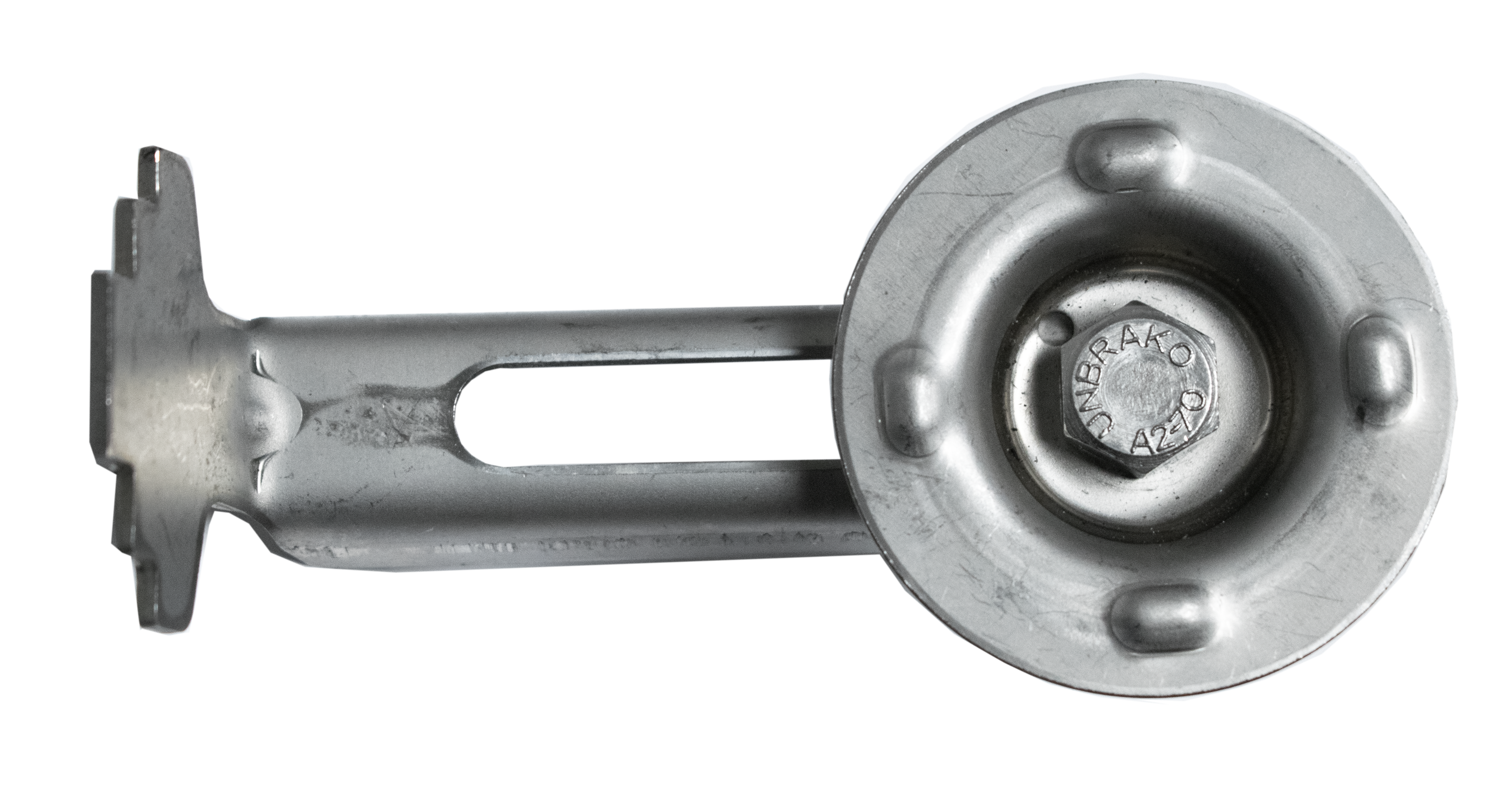 Gitterrost-Klemme mit Teller Rosthoehe 30mm MW- -30 mm - 30 mm-  V2A - A2 – gebeizt-26-KLEMME10.4