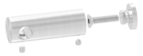 Querstabhalter V2A Edelstahl Lang 68 mm – Anschluss FLACH passend fuer Rundstaebe 12 mm inkl- Schrauben-11-1050.4