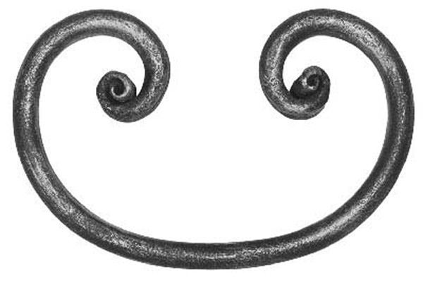 Rundeisenbarock - Masse- 110x60 mm - Material- Ø 12 mm - Stahl S235JR- roh-30-1910.8