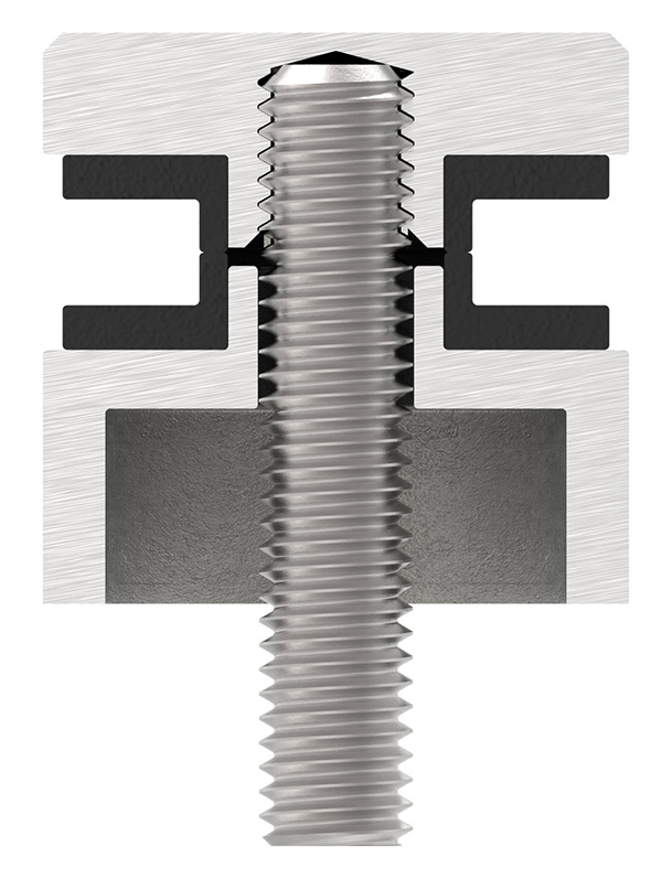 Glaspunkthalter Edelstahleffekt Ø 30 mm flach -Zink- – Glashalter innen-10-5000.2