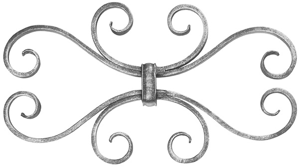 Leichtbarock - Masse- 310x170 mm - Material 12x5 mm - Stahl S235JR- roh-30-1759.8