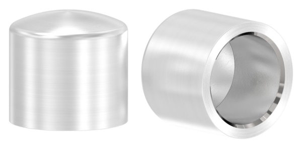 Endkappe V2A leicht gewoelbt fuer Rundmaterial 12 mm-11-1666.4