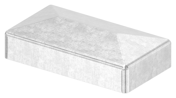 Pfeilerbedecker - fuer Rechteckrohr - Masse- 40x20 mm - Stahl S235JR- roh-30-2431.8