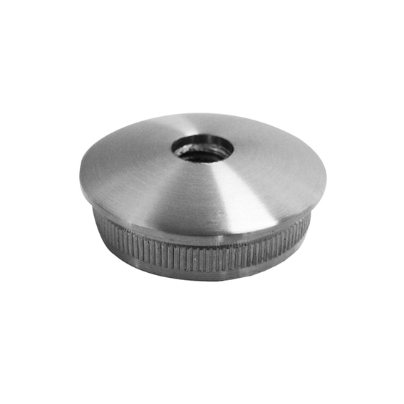 Endkappe Edelstahl AISI 304 fuer Rohr D 42-4x2-0 mm mit Gewinde M8- geschliffen-89-11A5735242R-A.4