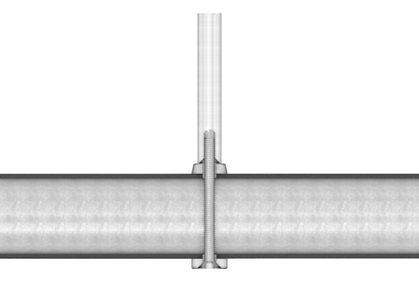 Ausgleichsstueck Ø 18mm fuer Rundrohr Ø 42-4mm mit Senkbohrung 6-5 mm- V2A-88-1151341-240.42