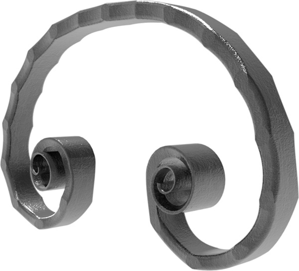 Meisterbarock - Masse- 165x105 mm - Material- 16x8 mm - Stahl S235JR- roh-30-1771.8