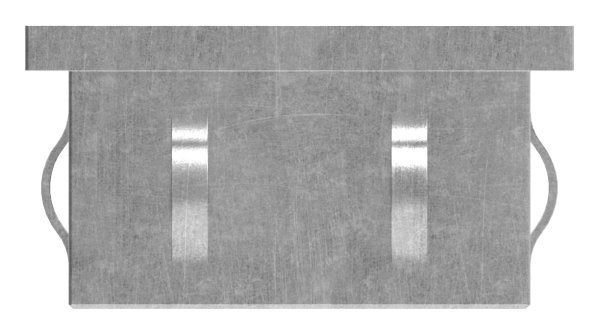 Stahlstopfen flach - fuer Rohr 60x40x2-0-3-0 mm - Stahl S235JR- roh-30-2948.8