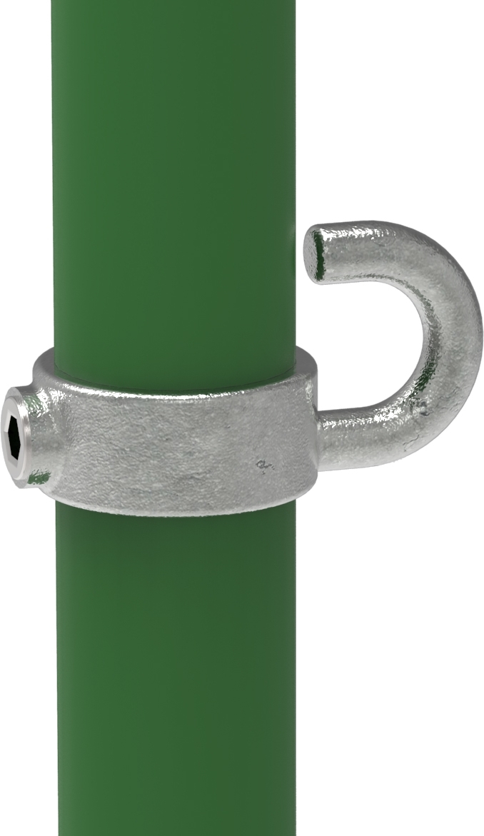 Rohrverbinder Stellring mit Haken Ø 42-4 mm -1 1-4- - Temperguss verzinkt - 182C42-182C42