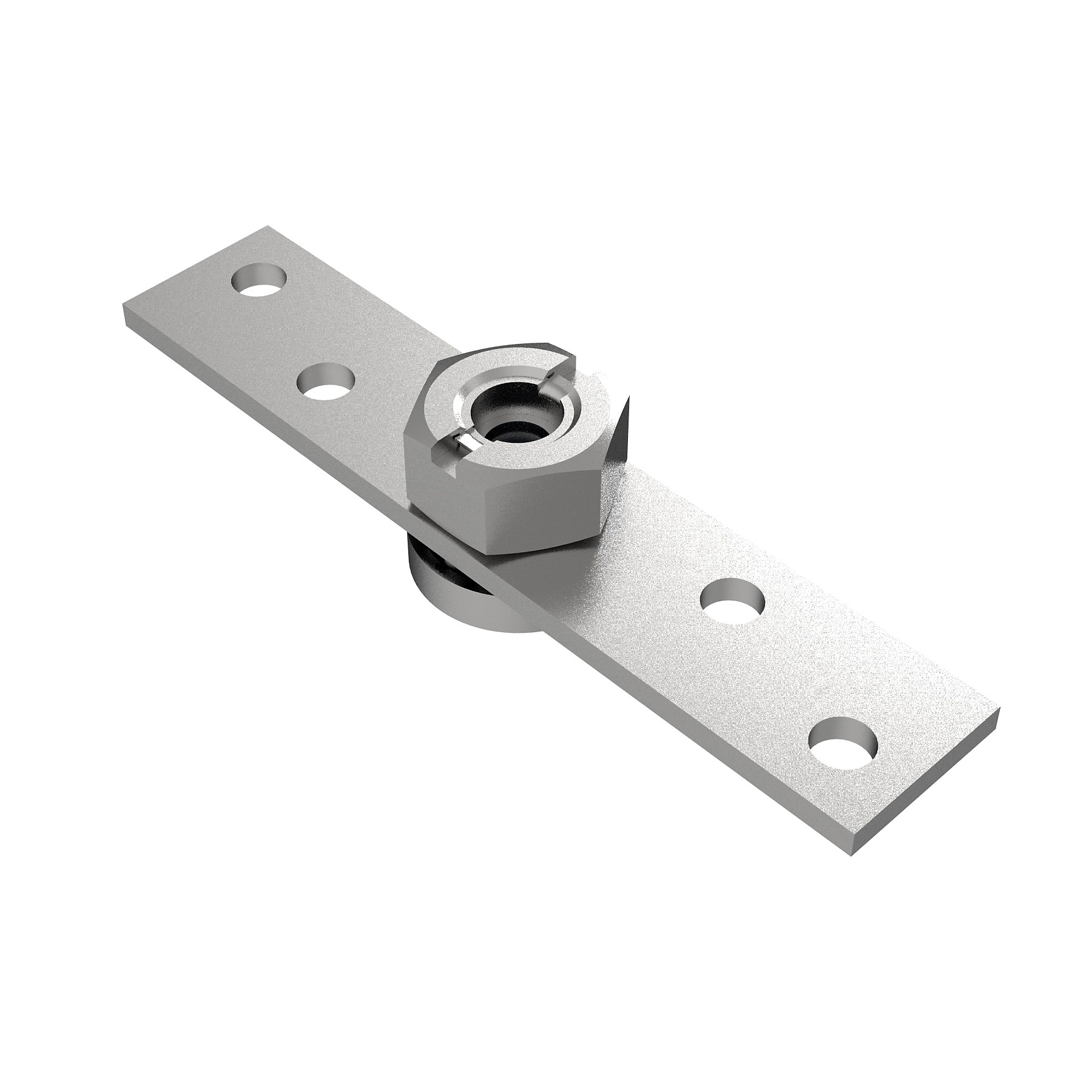Anschraubplatte mit Lager Stahl verzinkt 100 x 20 mm fuer M8 Torband-89-11H48M8-A.4