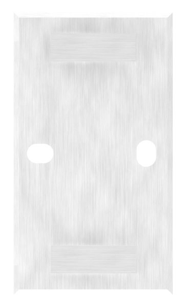 Wandbesfestigung  Masse- 160x90x8 mm fuer Quadratrohr 40x40 mm - V2A-11-2731.4