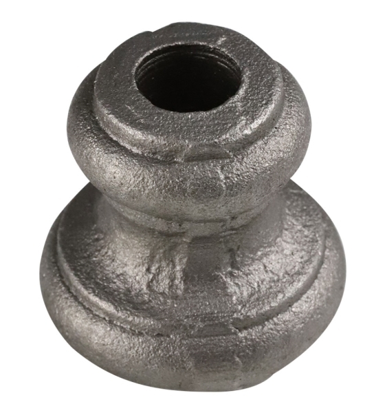 Zierhuelse - Masse- 40x39 mm - Lochung- Ø 12-5 mm - Stahl S235JR- roh-30-3600.8