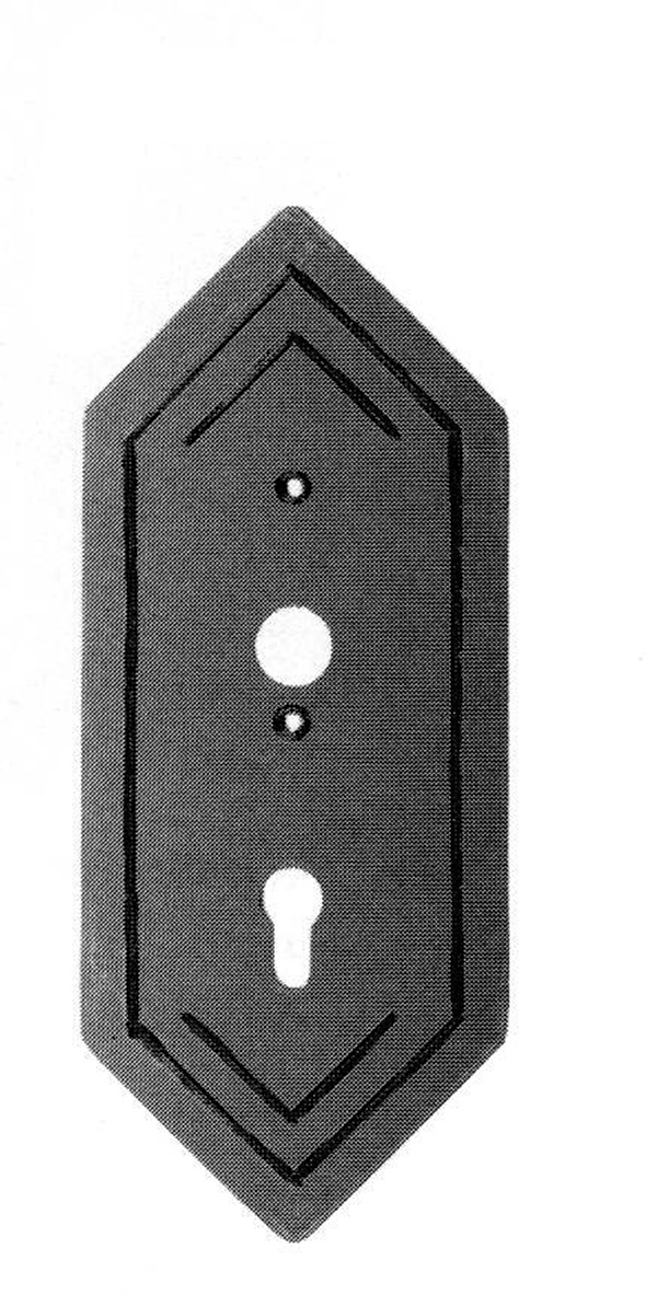 Schlossplatte - Masse- 80x295x4 mm - Stahl S235JR- roh-30-3334.8