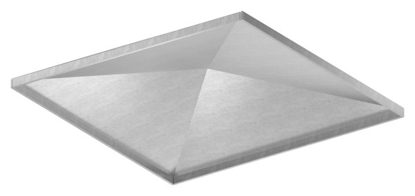 Pfeilerbedecker - fuer Quadratrohr - Masse- 200x200 mm - Stahl S235JR- roh-30-2458.8