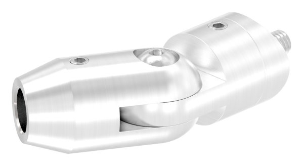 Querstabhalter V2A Edelstahl mit Gelenk – Anschluss 33-7 mm fuer Rundstaebe 10 mm inkl- Schrauben-11-1614.4