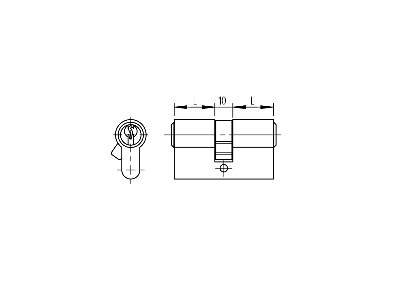 Doppelschliesszylinder Messing 27-5-27-5 mm vernickelt-89-11B119N-A.4