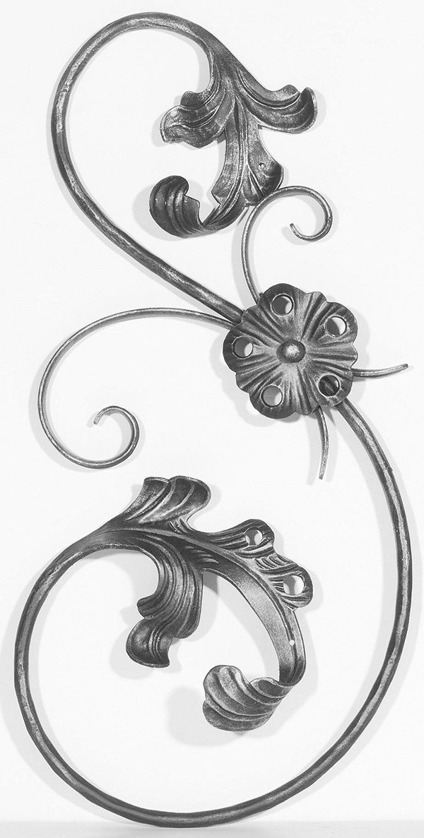 Laendliches Barock - Masse- 310x620 mm - Stahl S235JR- roh-30-1894.8