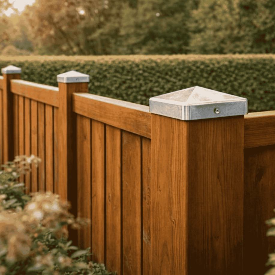 Pfostenkappe 100x100 mm Stahl verzinkt – 10er Set fuer Holzpfosten inkl. Schrauben-60220-100-011