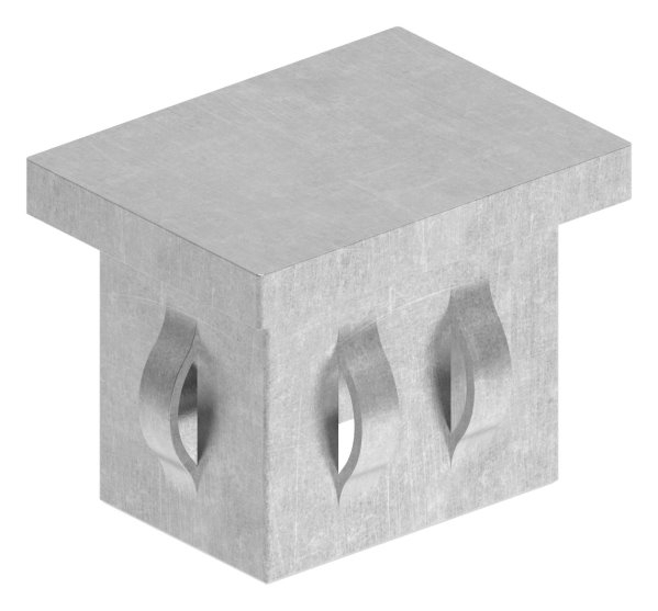 Stahlstopfen flach - fuer Rohr 40x30x2-0-3-0 mm - Stahl S235JR- roh-88-11170.40X30