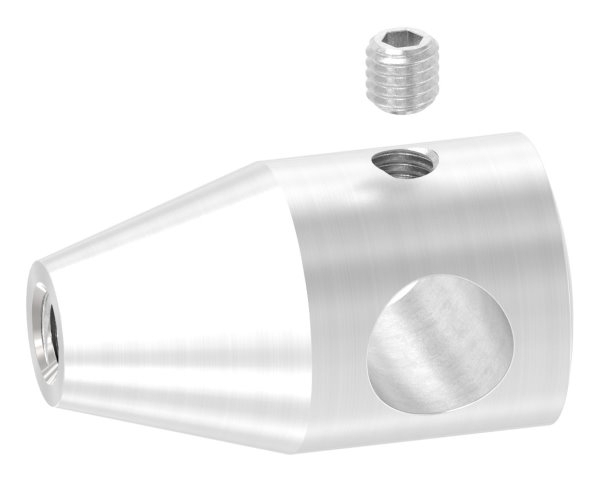 Querstabhalter V2A Edelstahl – konisch -Design- mit M6 Gewinde fuer Rundstaebe 10 mm-11-1080.4