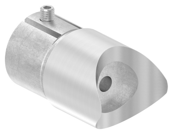 Anschlussstueck V2A 90° fuer Rohr 48-3 mm Anschluss oben 48-3 mm Klemmschraube-11-3639.4