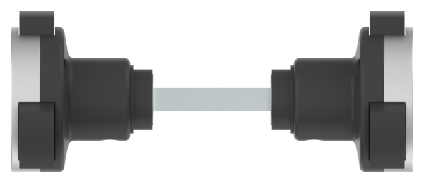 Sicherheitsknauf Aluminium Drueckerstift 8x8 mm Paar-88.1115900