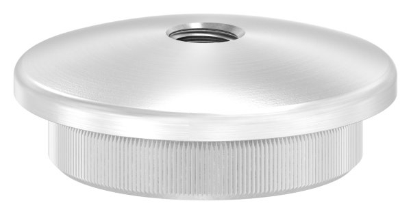 Einsteckkappe Edelstahl V2A Ø 42-4x4-0 mm mit M8 Gewinde- gewoelbt- zum Einschlagen-88-1150290-240.4