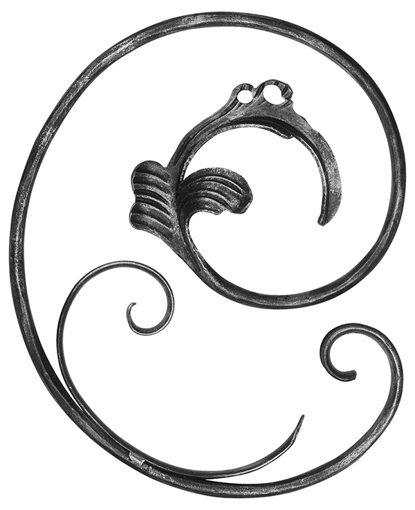 Laendliches Barock - Masse- 320x400 mm - Material- 12 mm - Stahl S235JR- roh-30-1879.8