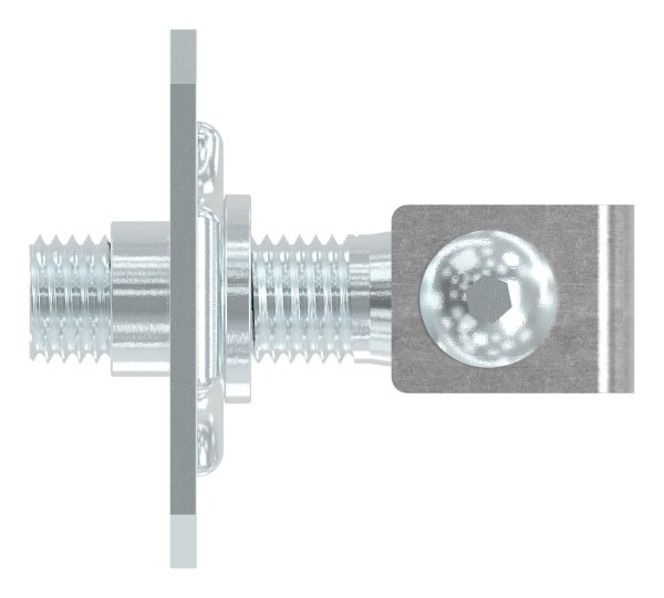 Torband M24 verstellbar mit Befestigungsplatte Stahl -Roh- S235JR-30-3536.7