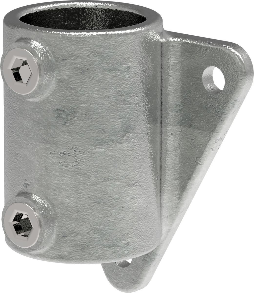 Rohrverbinder - Wandhalter Dreieckflansch - 146D48 - 48-3 mm - 1 1-2- - Feuerverzinkt u. Elektrogalvanisiert-146D48