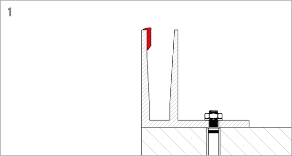 Alu-Profil - MASSIV - Laenge- 6000 mm - aufgesetzte Montage - Aluminium-12-2207.6