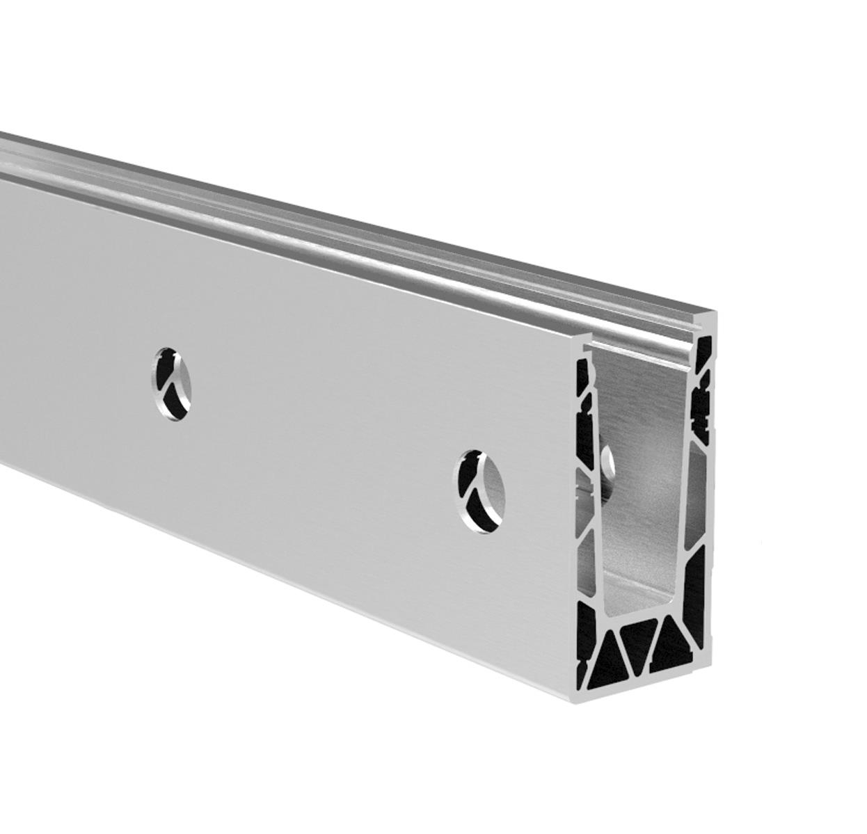 Ankerprofil Aluminium 130-66mm 5000 mm seitliche Befestigung Satin-ELOX-89-11AL0005UNO5000SE-A.4