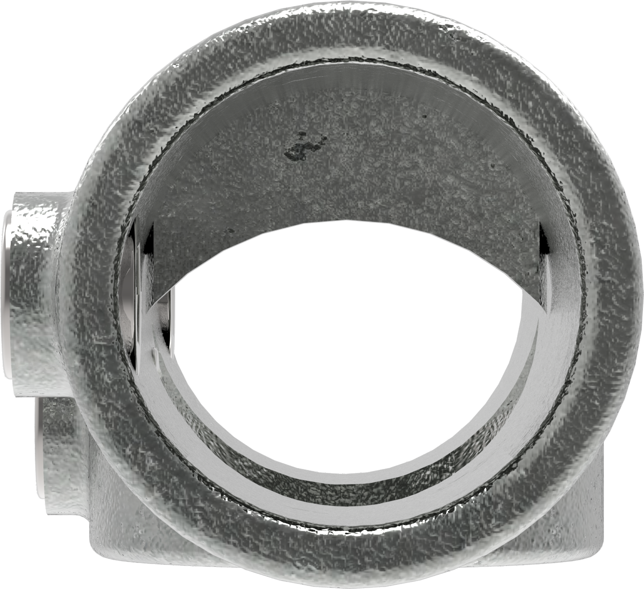 Rohrverbinder T-Stueck 30-45° Ø 48-3 mm -1 1-2- - Temperguss verzinkt - 127D48-127D48