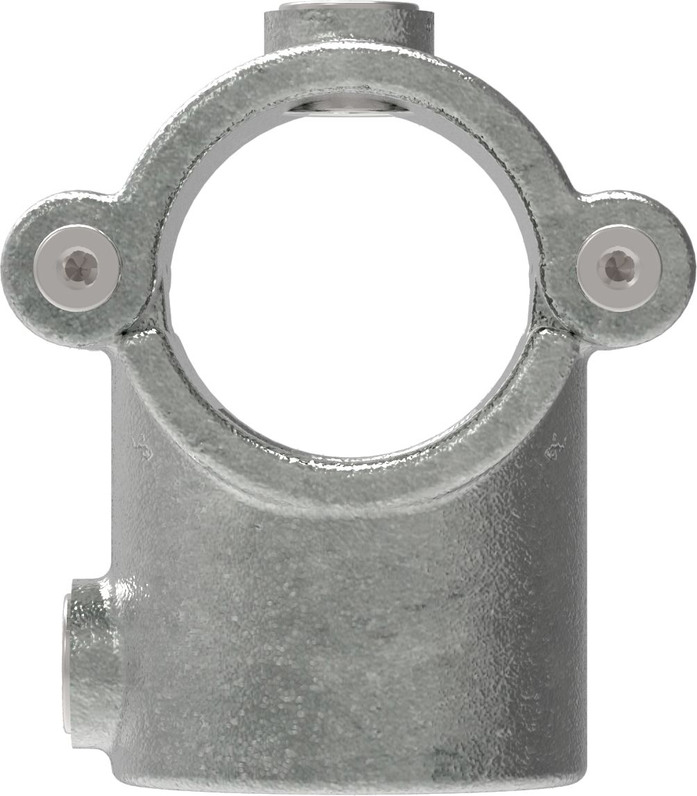 Rohrverbinder T-Stueck mit Bolzen aufklappbar Ø 48-3 mm -1 1-2- - Temperguss verzinkt - 136D48-136D48