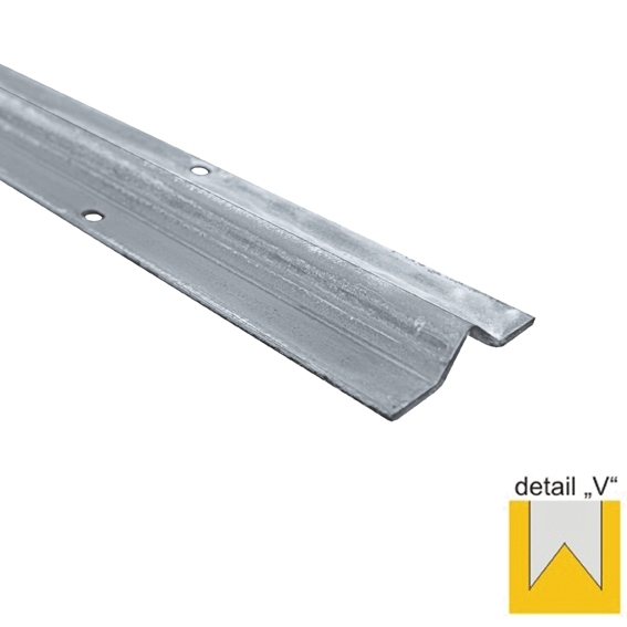 Bodenlaufschiene V-Profil Stahl verzinkt 59-5x14-5x3-0 mm L=3000 mm-89-11H39V3000-A.4